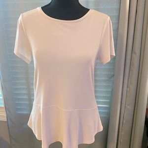 Beige peplum blouse